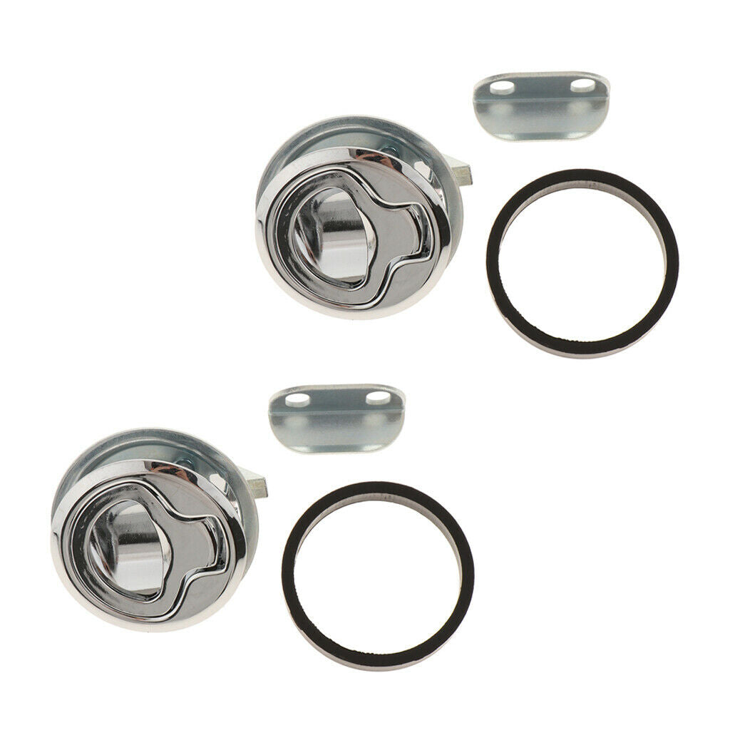 2x Flush Pull Slam Latch Lock Deck Hatch RV Trailer Boat Marine Deck Hatch
