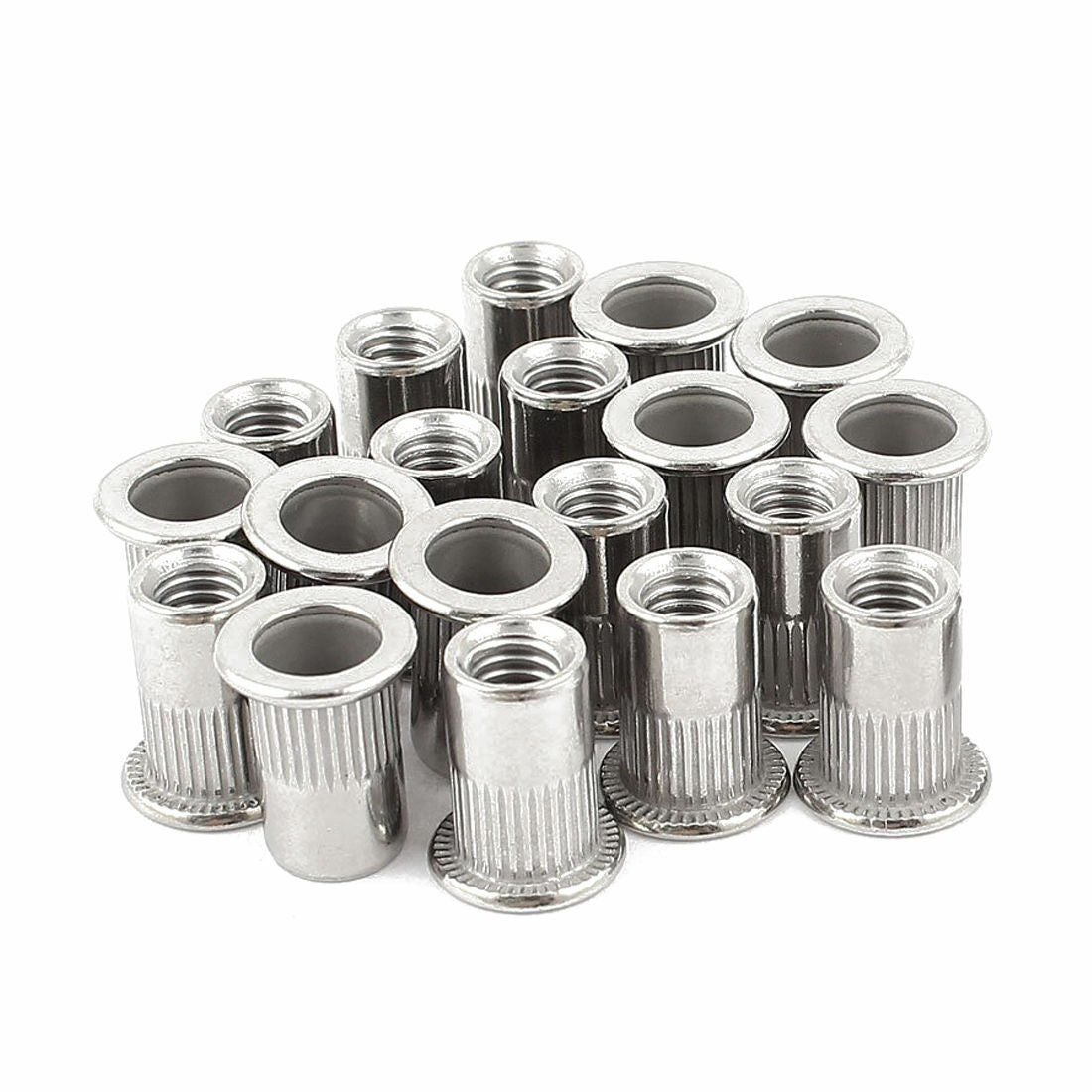 20pcs 304 Stainless Steel Rivet Nut Rivnut Insert Nutsert M6x15mm
