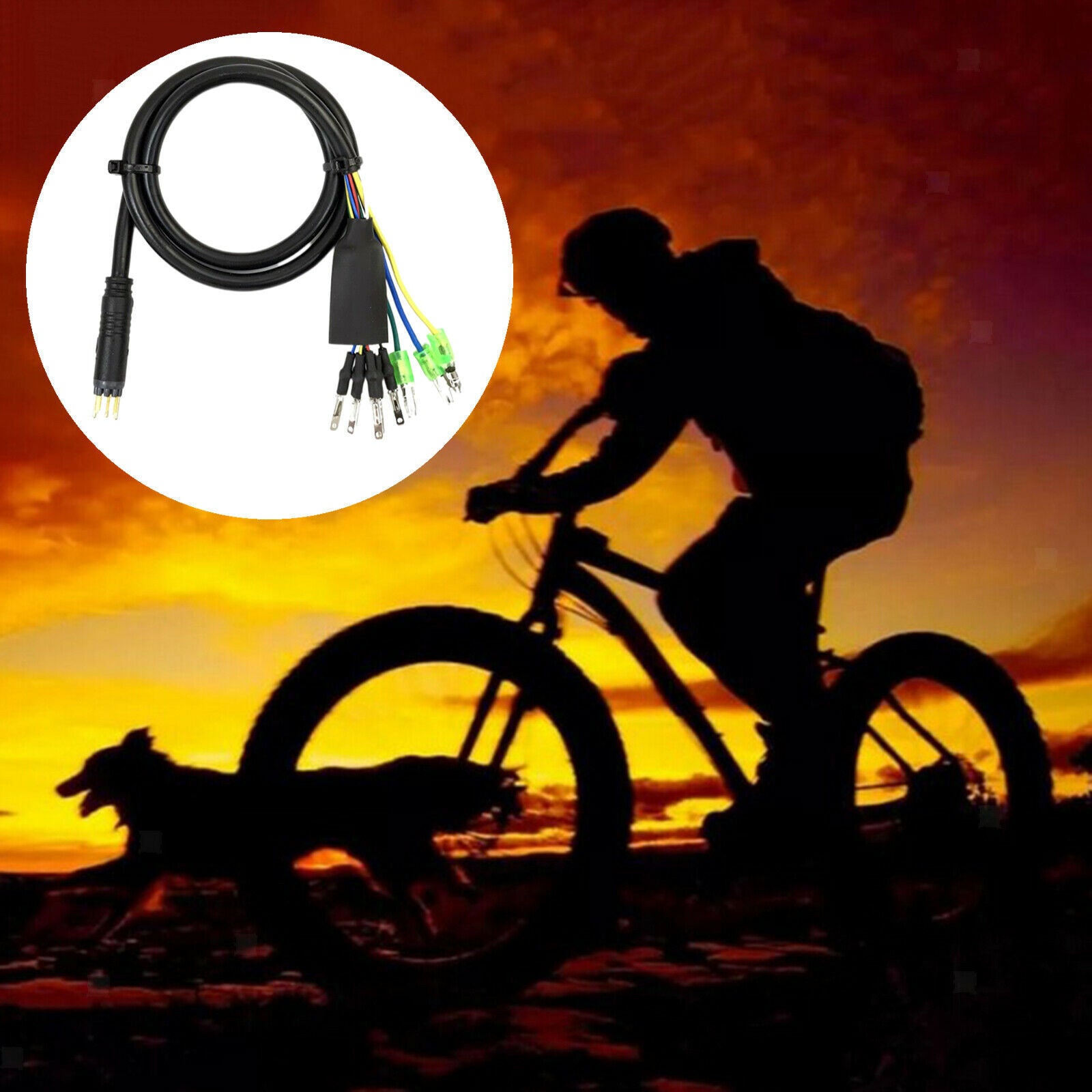 Motor Adapter Cable 60cm Connector for Electric Bike Cycling Part Durable