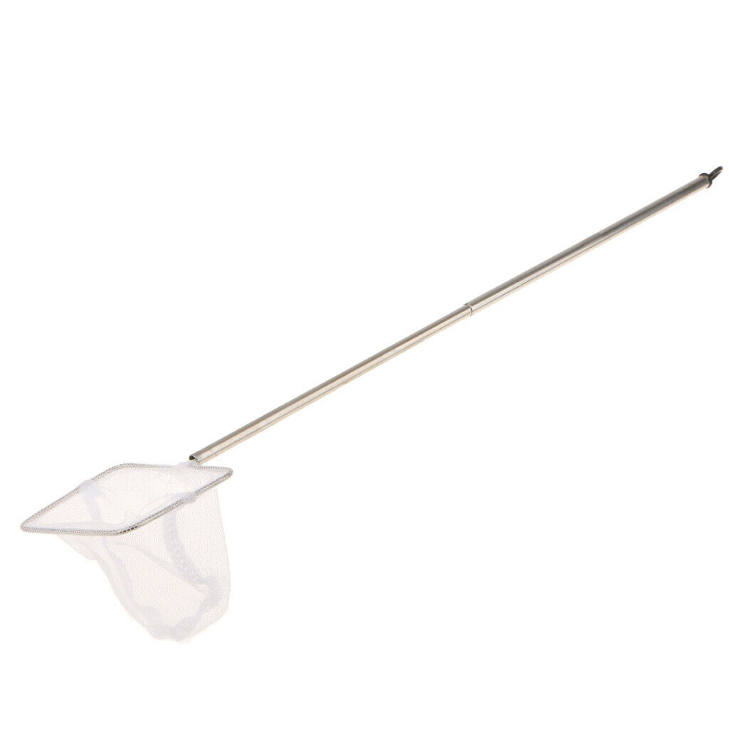 2 Section Telescopic Stainless Steel Folding Fish Landing Net Extending Pole