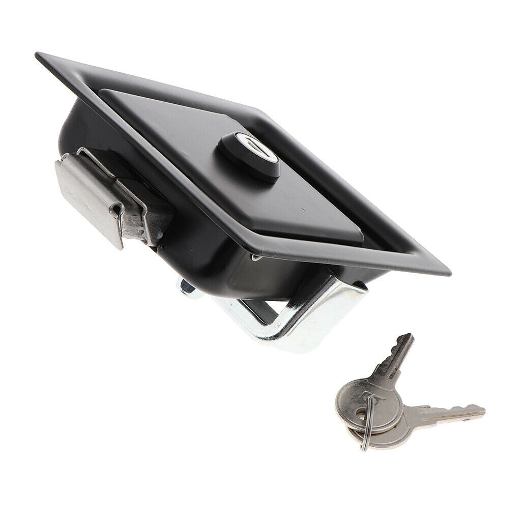 Car Truck Trailer Camp Alloy Folding Handle Lock Tool Latch - Black