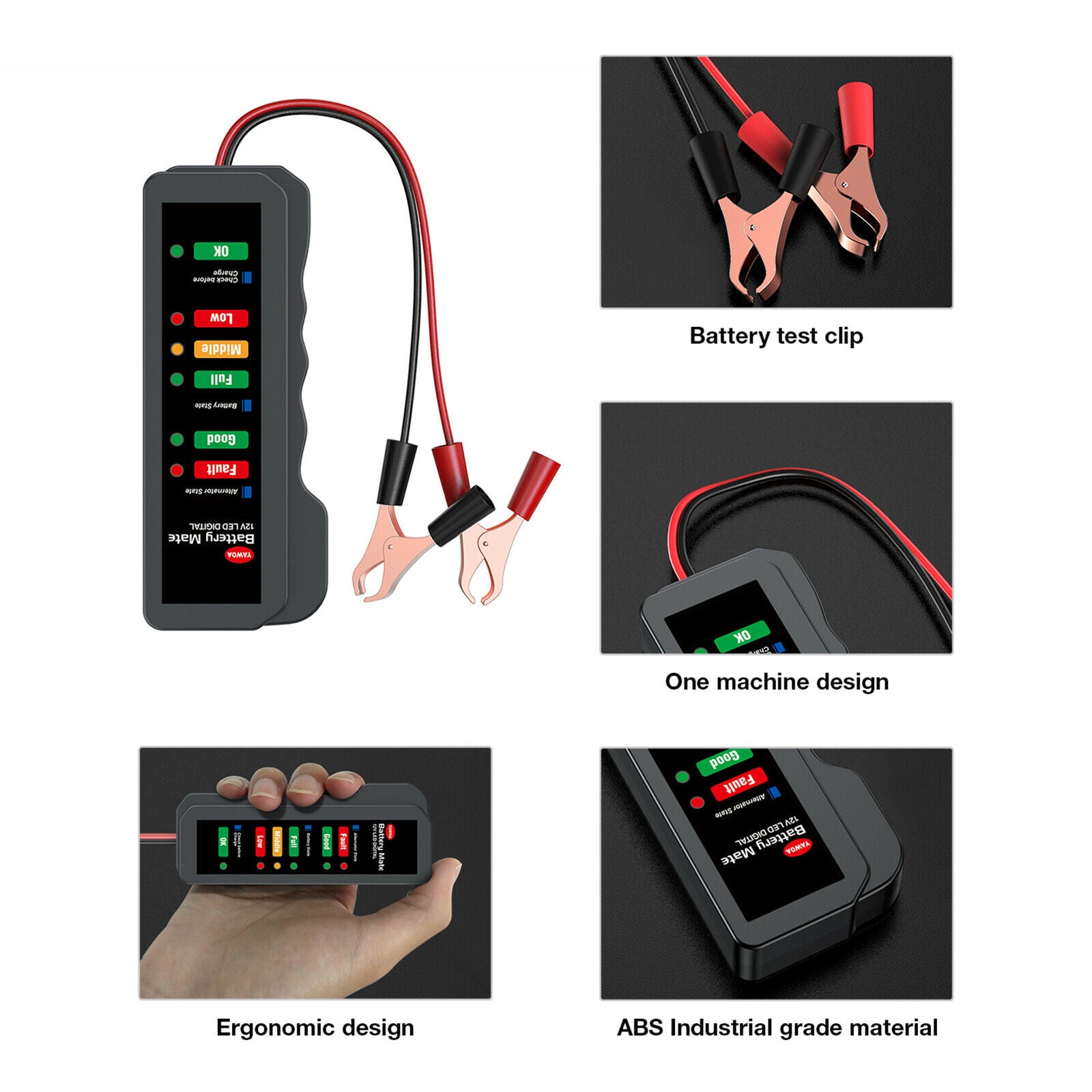 Auto 12V Battery Load Tester Alternator Analyzer Car Diagnostic Test Tool