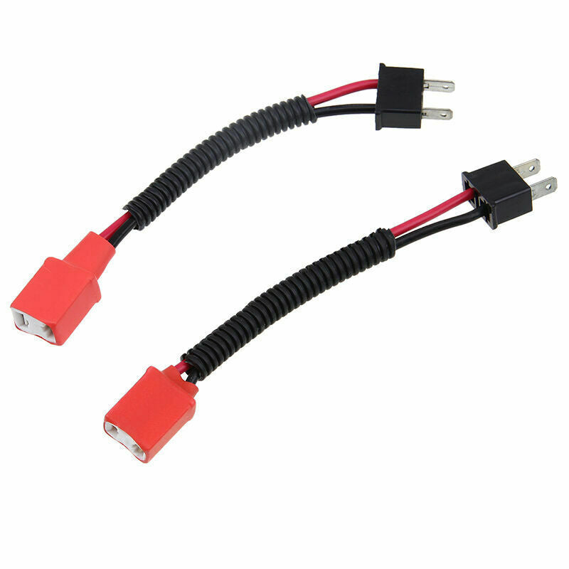 H7 Male to Female Headlight Ceramic Socket Plug Connector Wiring Harness Car