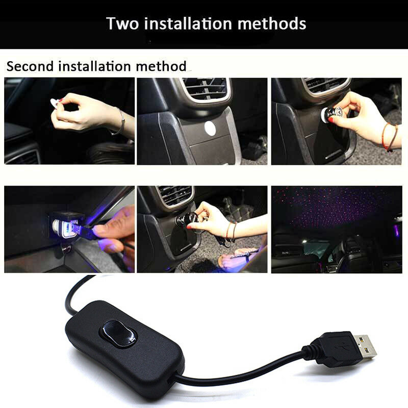 3 Models LED Galaxy Light Home Car Roof Star Ceiling Atmosphere Light Twinkle