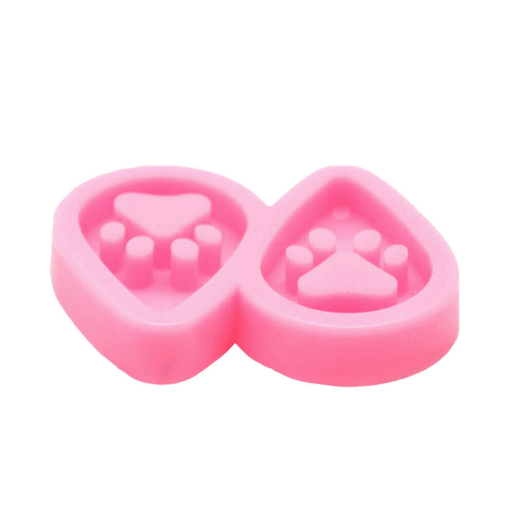 Cute Paw Tear Drop Earrings Silicone Mold Jewelry Keychain Pendant Epoxy Casting