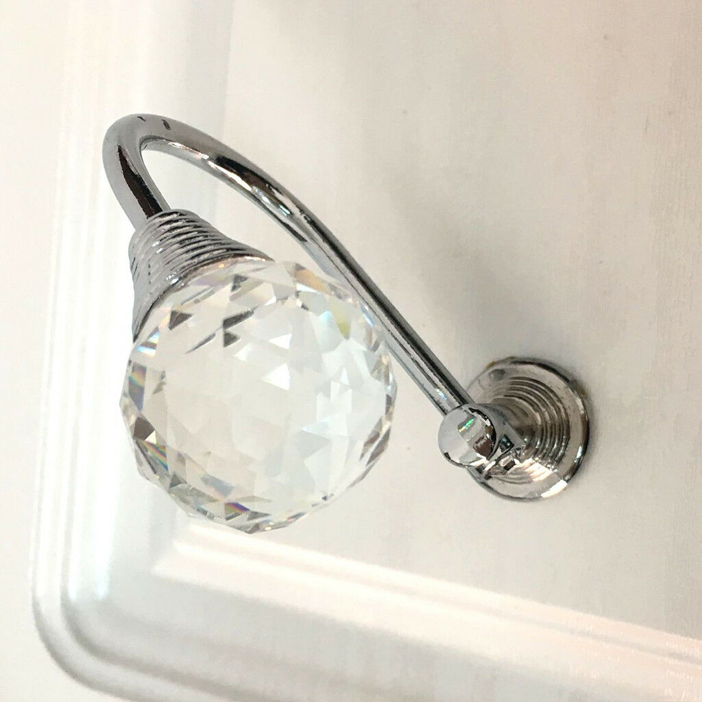 2Pcs Zinc Alloy Crystal Curtain Hold Back Tie Back Wall Hook Diamante Holder