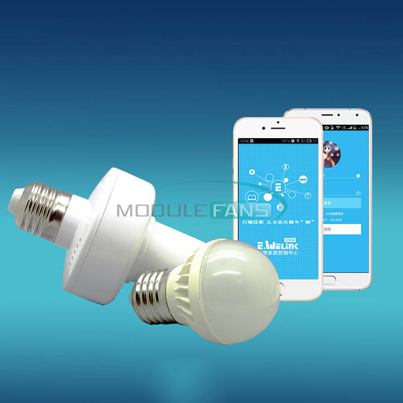 Sonoff E27 Slampher WiFi 433MHz Wireless Smart Switch Module Light Holder
