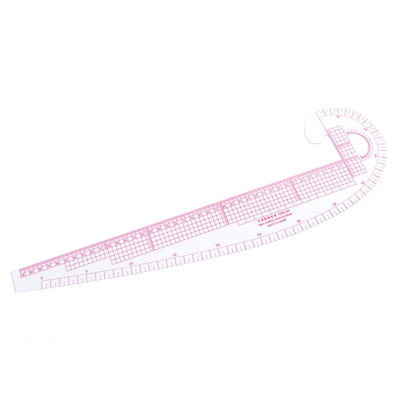 Styling design plastic ruler 3in1 french hip straight curve comma ruler tool NC
