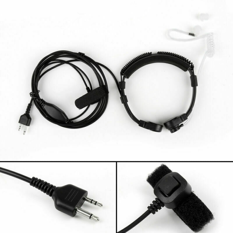 1x Throat Mic Acoustic Tube Headset P Fits  MIDLAND LX10/216/303/305 GX50  UA