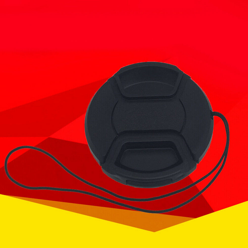 49mm Durable Front Lens  Hood Cover Snap-on With Rope for   Camera
