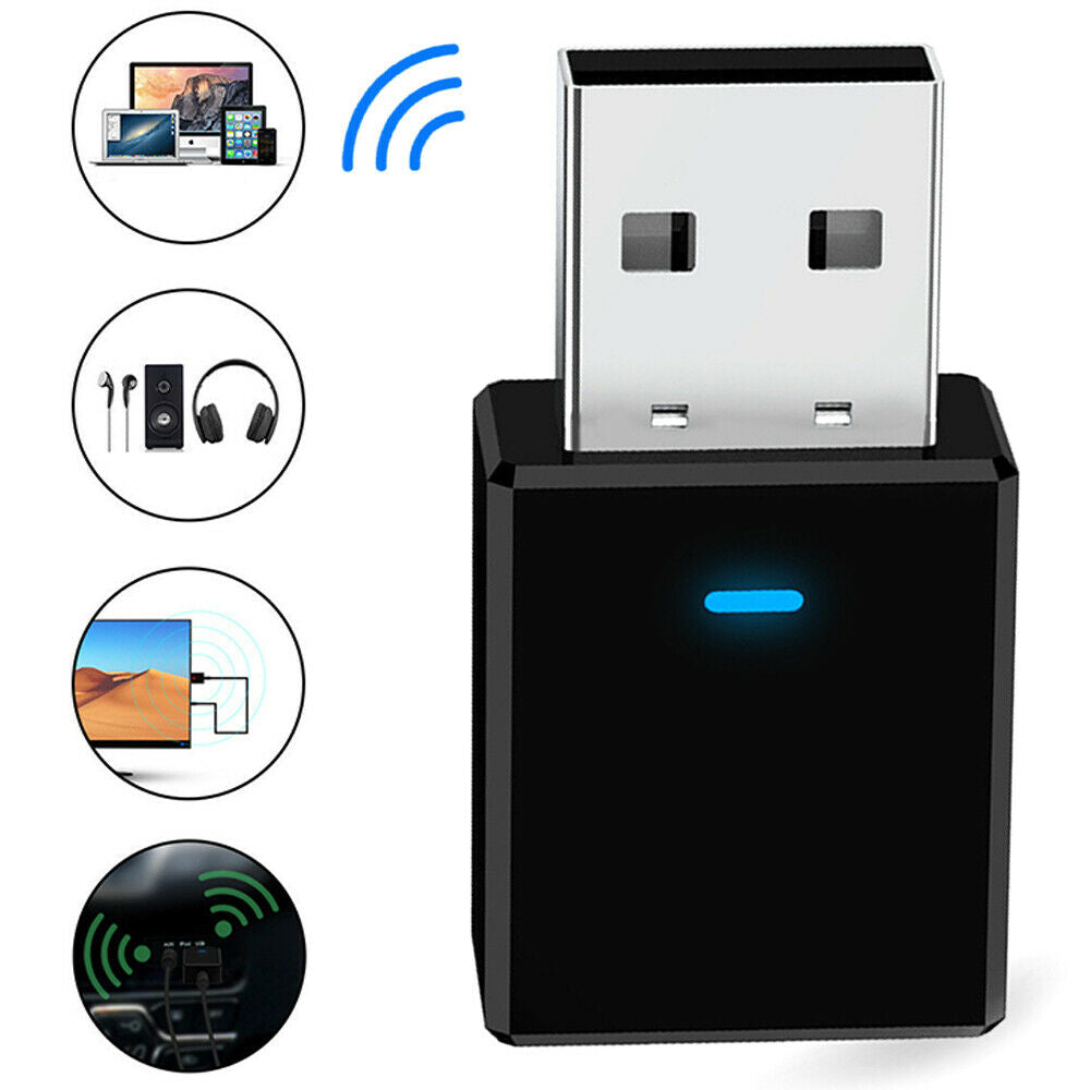 Bluetooth Stereo Wireless Audio Transmitter Receiver USB PC Dongle Adapter!