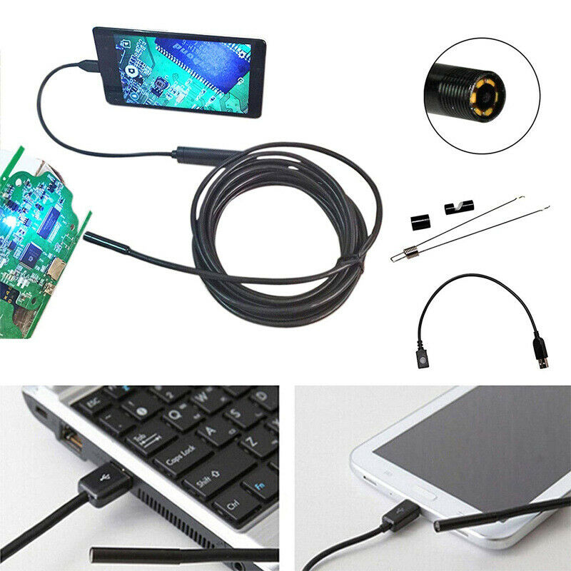 5.5Mm Usb Endoscope Industrial Auto Repair Probe Waterproof Camera Cord 1 Meter