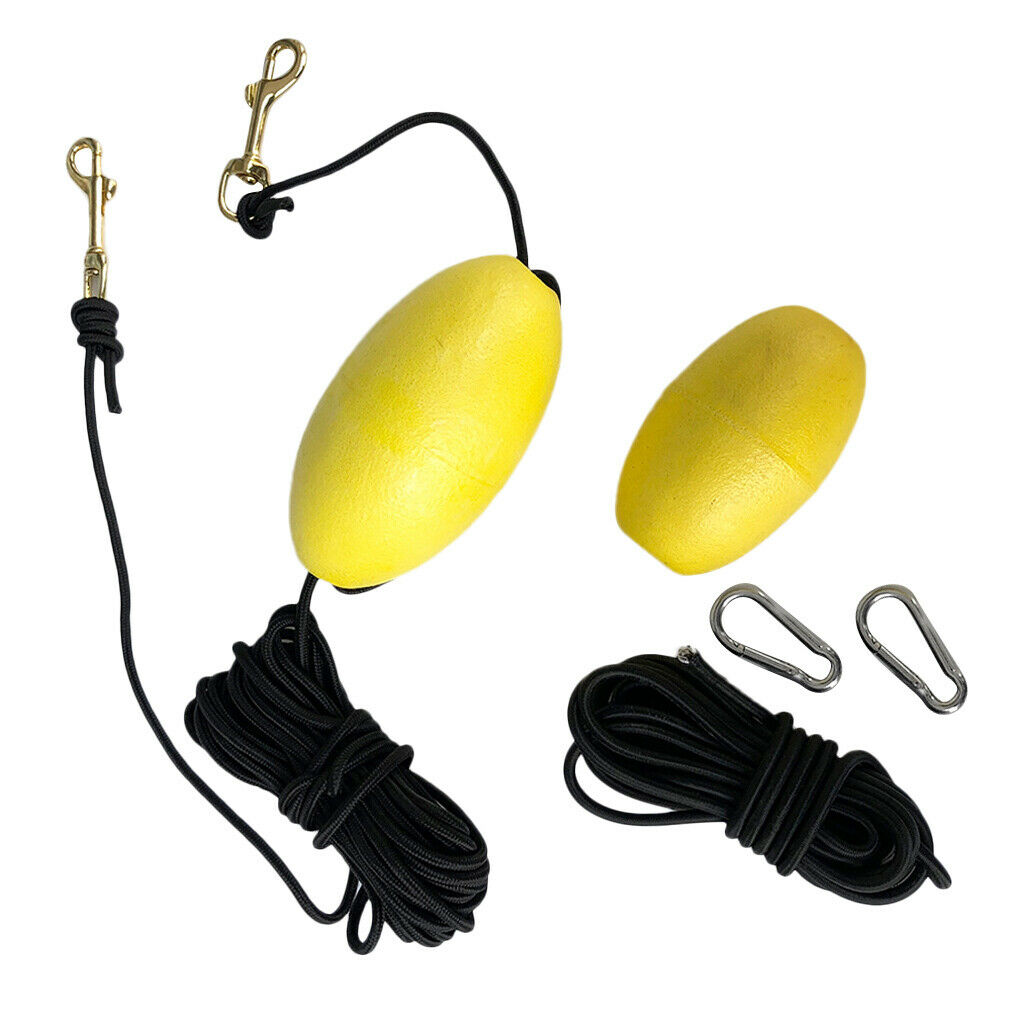 8 Pieces / 2 Set Kayak Drift Anchor Tow Rope Throw Line Hook Bolt Snap Clip