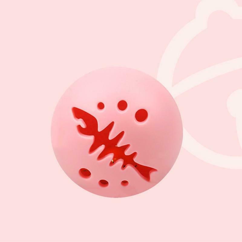 3PCS Fish Bone Hollow Balls for Cats Including Flashing Ball Catnip Ball Indoor