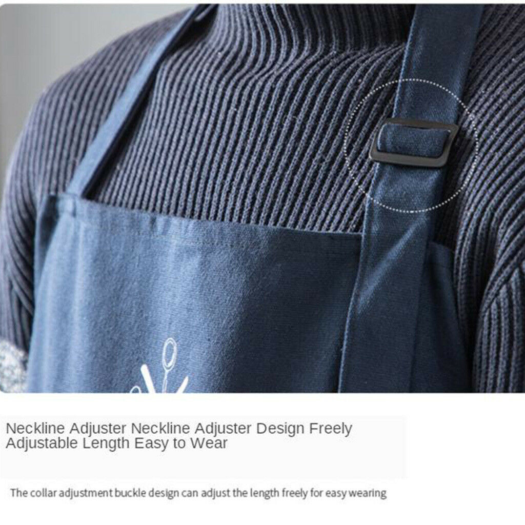 Polyester Kitchen Apron Bib Oil Resistant Adjustable Smock Painting Aprons