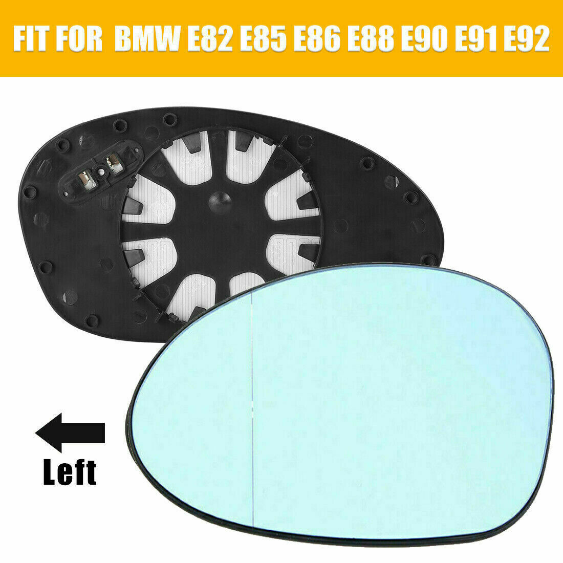 Left Driver Side Mirror Glass Heated For BMW 3Series E92 328I/Xi 335I/Xi 2007-09