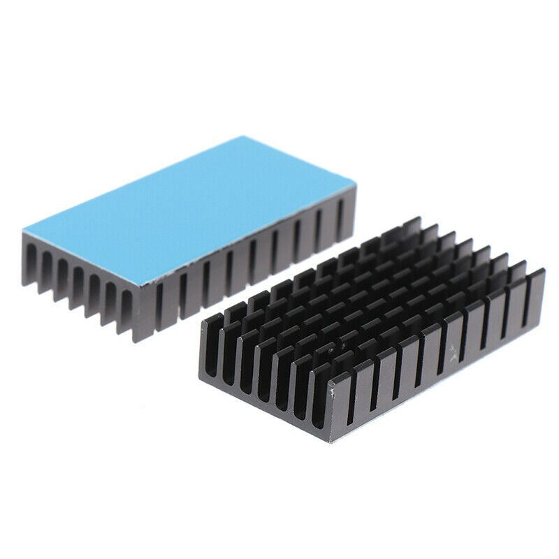 2pcs 50*25*10mm Black Aluminum Heatsink Radiator Cooler With Blue Thermal.l8