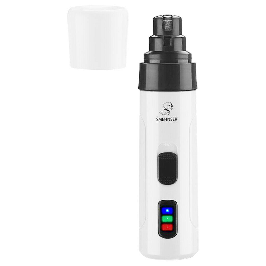 Dog Nail Grinder 2-Speed Electric with LED Light for Small Medium Large Dogs &