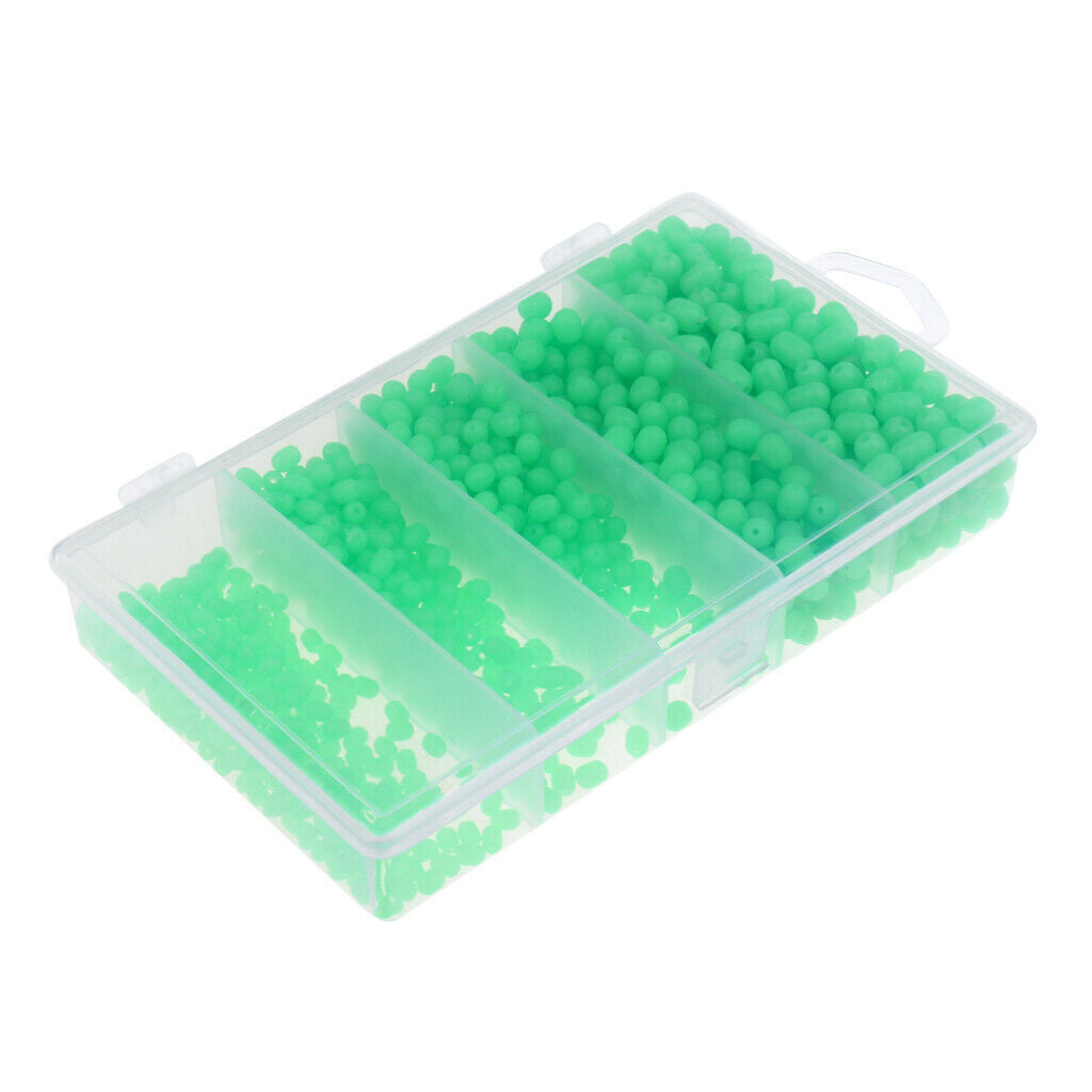 1000pcs Round Luminous Glow Rig Beads Sea Fishing Beads Lure Tackle Tool Egg