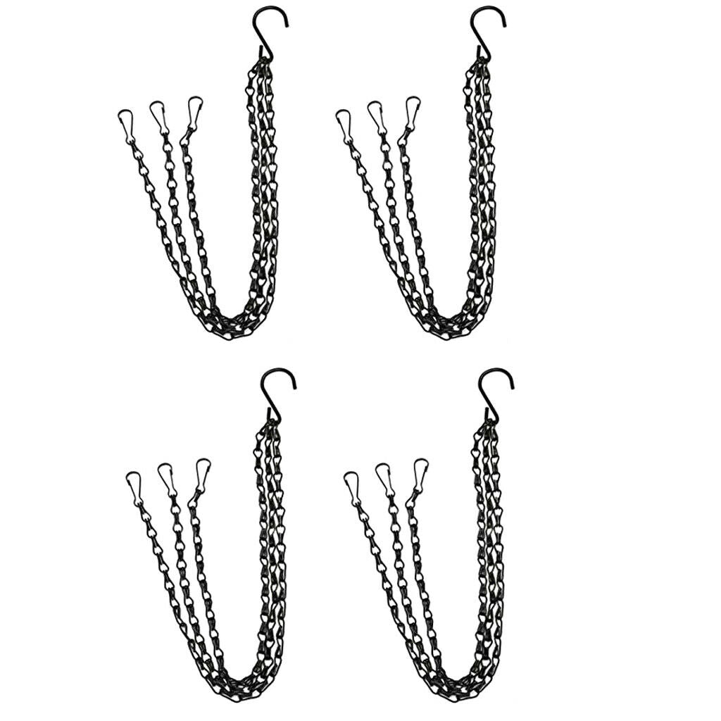 4pcs 16'' 3 Point Flowerpot Hanging Chain Hooks Wind Chimes Hanging Hook