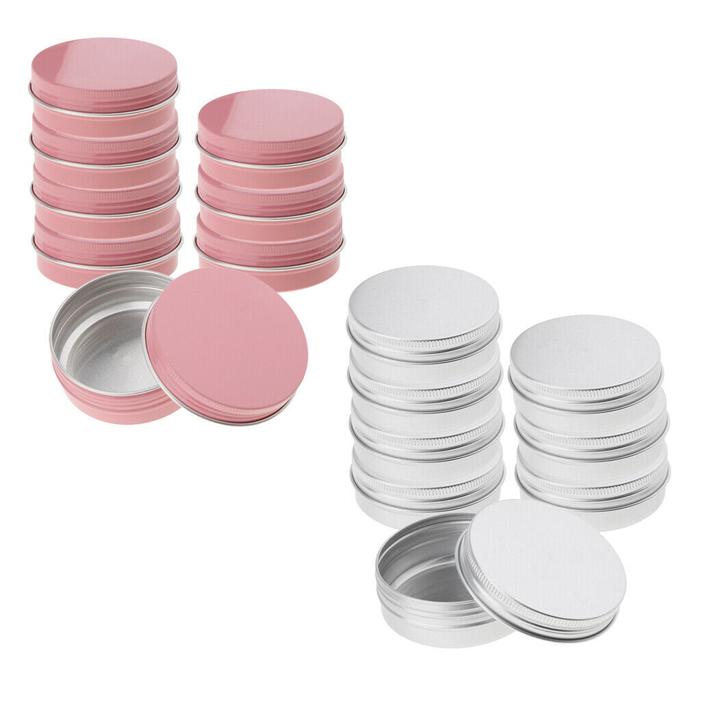 Aluminum Art Cosmetic Make Up Pot Lip Jar Travels Tin Container Box Screw Lid