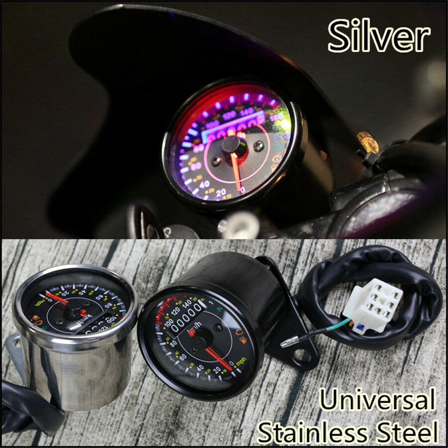 12V Motorcycle Odometer Speedometer KM/H MPH Guage EFI Oil Pump Indicator Meter