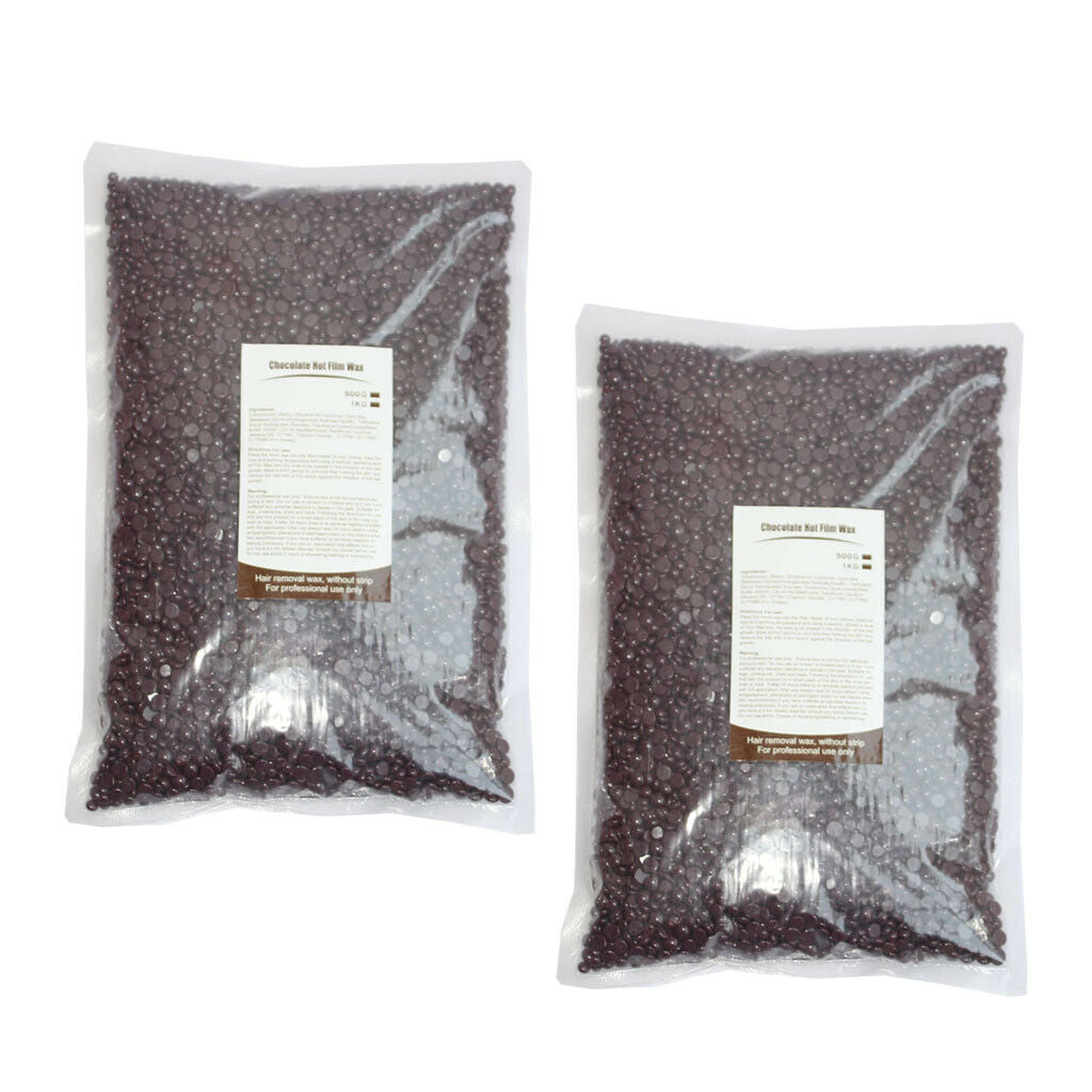 2Bags Hard Wax Beans Hair Removals Bikini Depilatory No Strip Pellets 1kg