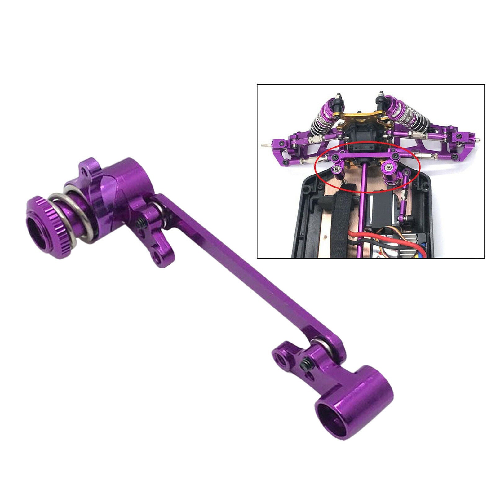 Upgrade Parts For The Steering Kit For WLtoys 144001 124018 124019 Purple