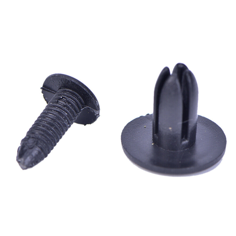 50x8mm Auto Car Bumper Fender Retainer Push Black Plastic Fixed Clips Fast.l8