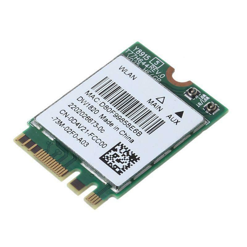 For Dell Wireless 1820 DW1820 WLAN WiFi 802.11AC + BT 4.1 M.2 WIFI Card D4V21