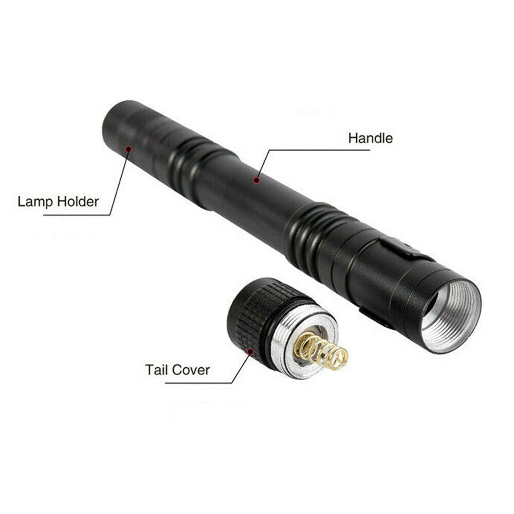 8000 Lumens LED Waterproof Lamp Clip Mini Pocket Penlight Flashlight Torch Light