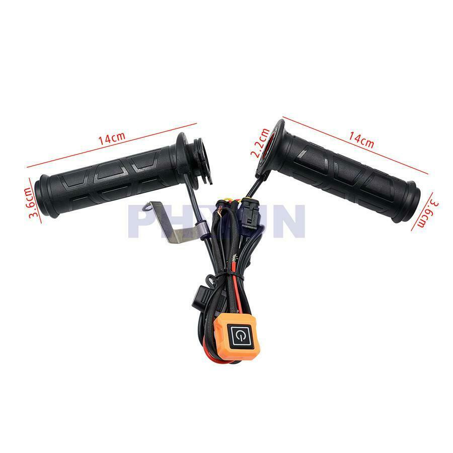 Pair Adjustable Temperature Electric Heat Handlebar Motorcycle  22mm Universal