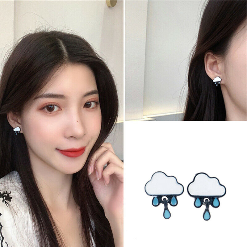 Fashion Woman Stud Earrings Simple Cartoon Stud Earrings Female White Clo.l8