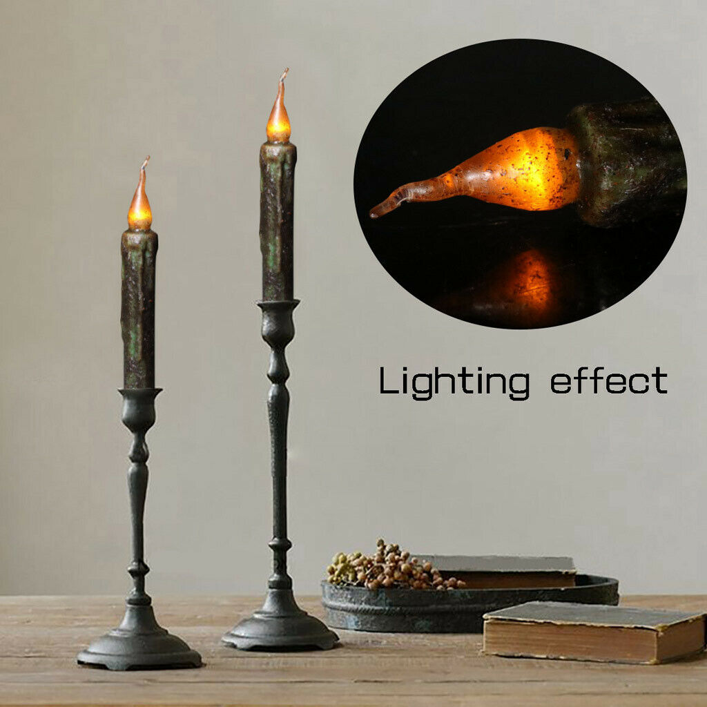 Battery Operated Flameless Led Candle Flickering Decorative Dinner/Taper Candle
