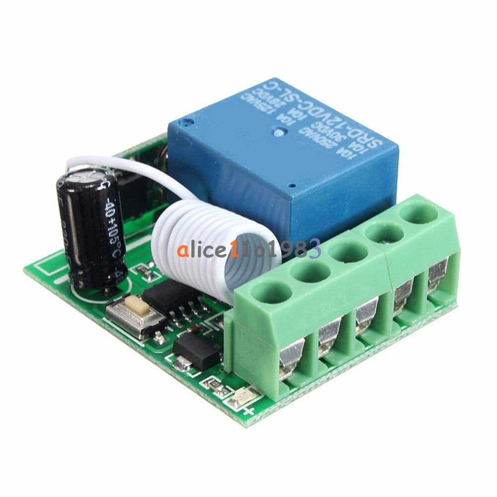 315MHz DC12V 10A 1-Channel Wireless Relay RF Remote Control Switch Receiver SRD