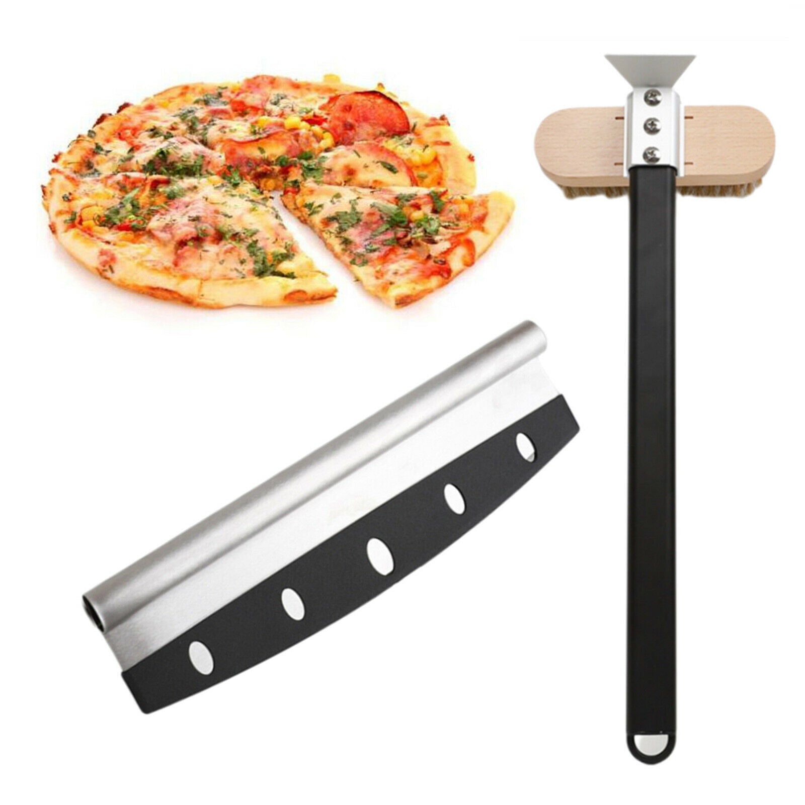 Alloy Pizza Cutter and Pizza Oven Brush Kitchen Oven Tools Pizza Accessories