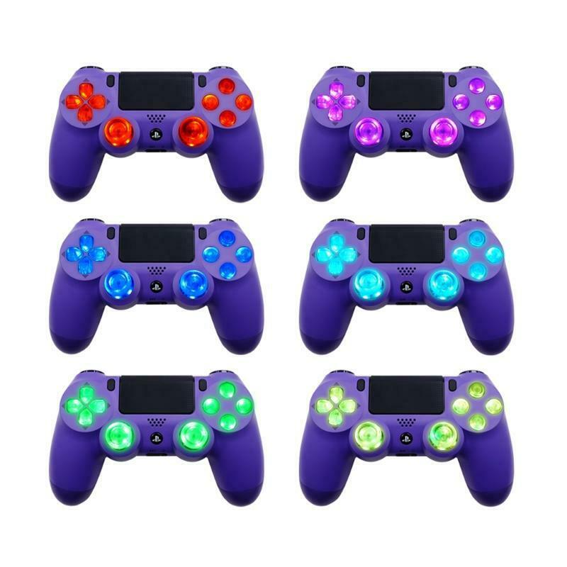 Multi-Colors Luminated D-Pad Thumbsticks Face Buttons LED Kit for PS4 Controller