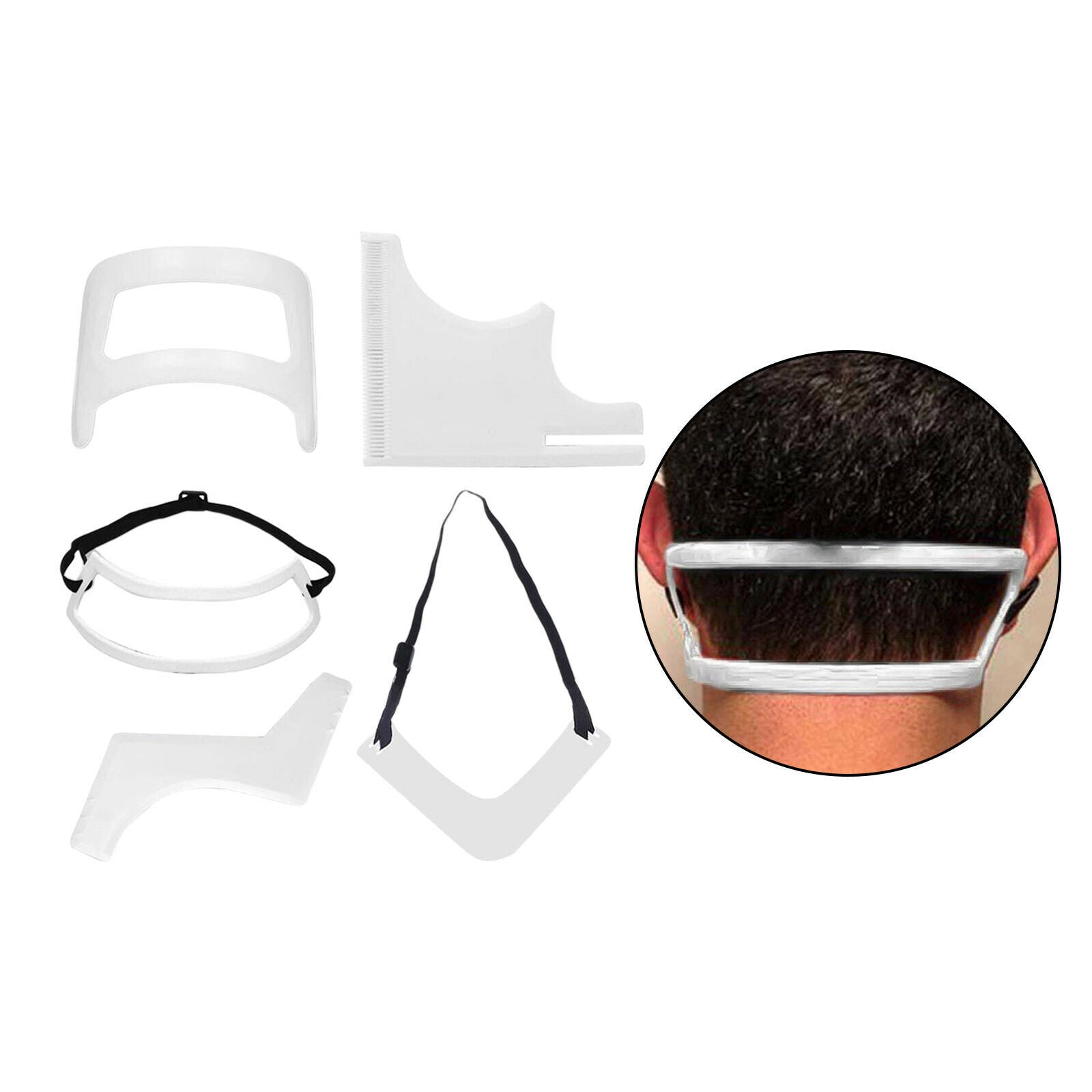 5pcs Beard Shaping Tool Kit for Men Shaper Haircut Kit for Trimming Hairline