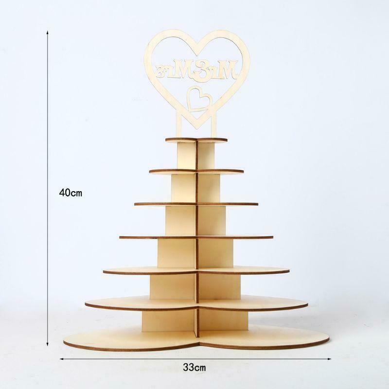 7 Tiers Heart Shape Personalised Mr & Mrs Rocher Pyramid Wedding Chocolate Candy
