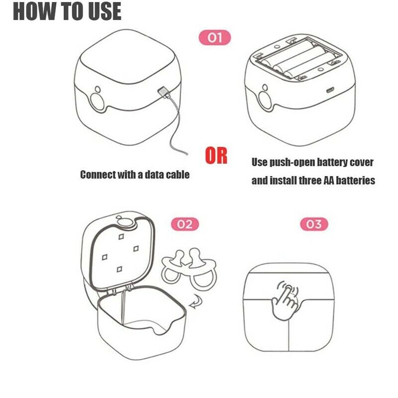 One-Click Cleaning Box Mobile Portable Cleaner Baby Household Small UV  DisinfV4