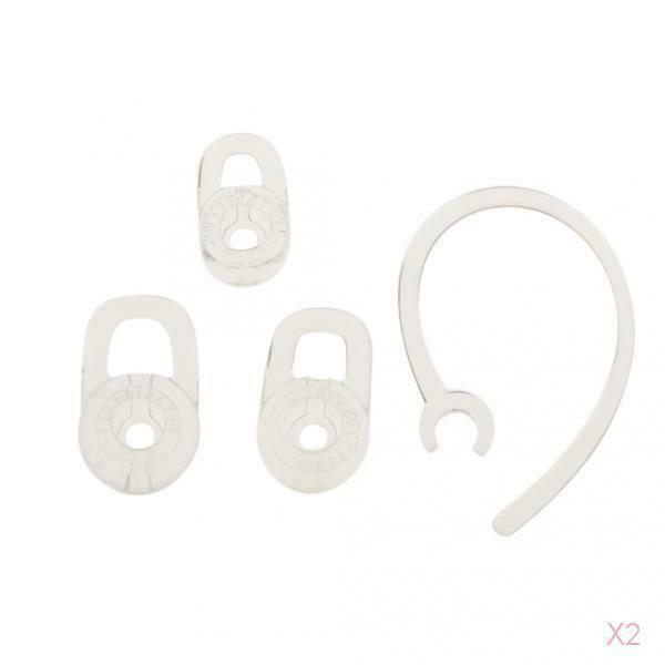 2x Universal Clear Earbud Eartip Set For Mobile Phone Bluetooth Headset Earphone
