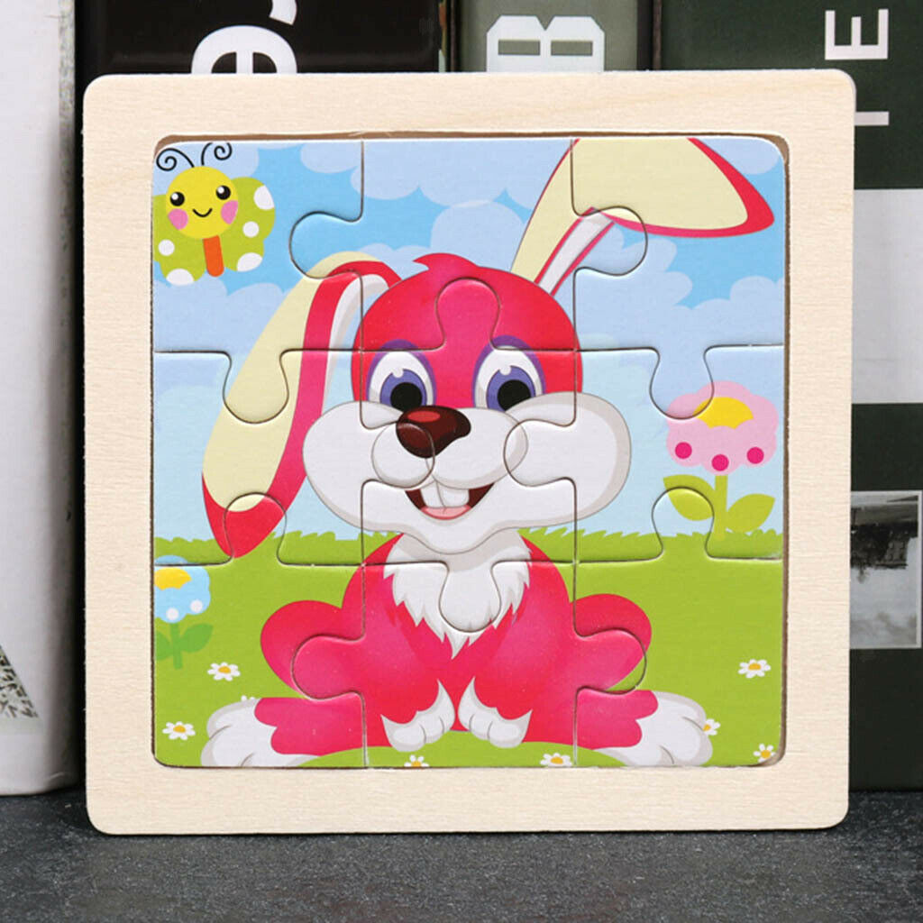 Wooden Animal Puzzle Toys for Kids Toddler Hand Grasp Jigsaw Toys Gift