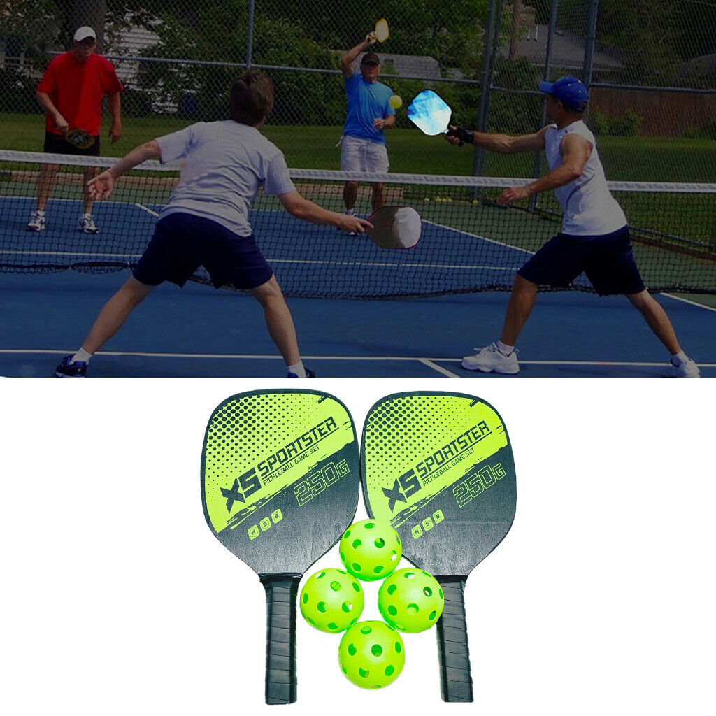 Pickleball Paddle Set Includes Pickleball Rackets Safe Edge Guard 4 Balls
