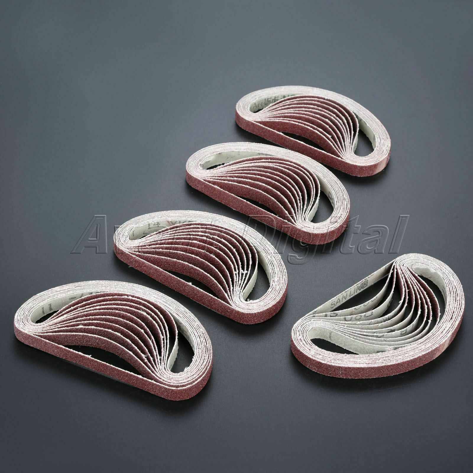 50pcs 80# Grit Sharpening Belts Polishing Abrasive Sanding Paper For Belt Sander