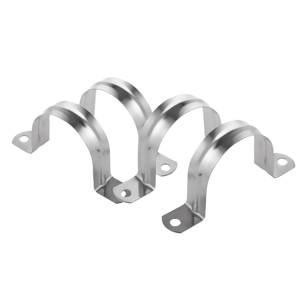4pcs 304 Stainless Steel Drain Saddle Valve Hose Tube Clamp Clip Connect