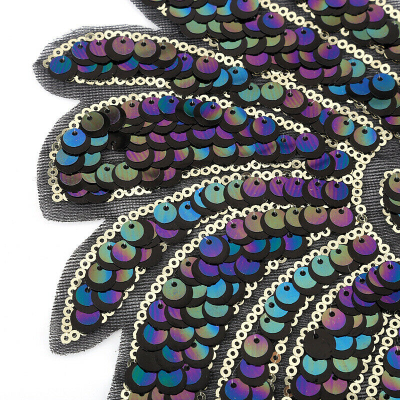 1Pair Angel Wing Sequin Patches for Clothes Sew On Appliques Decorative Supplie
