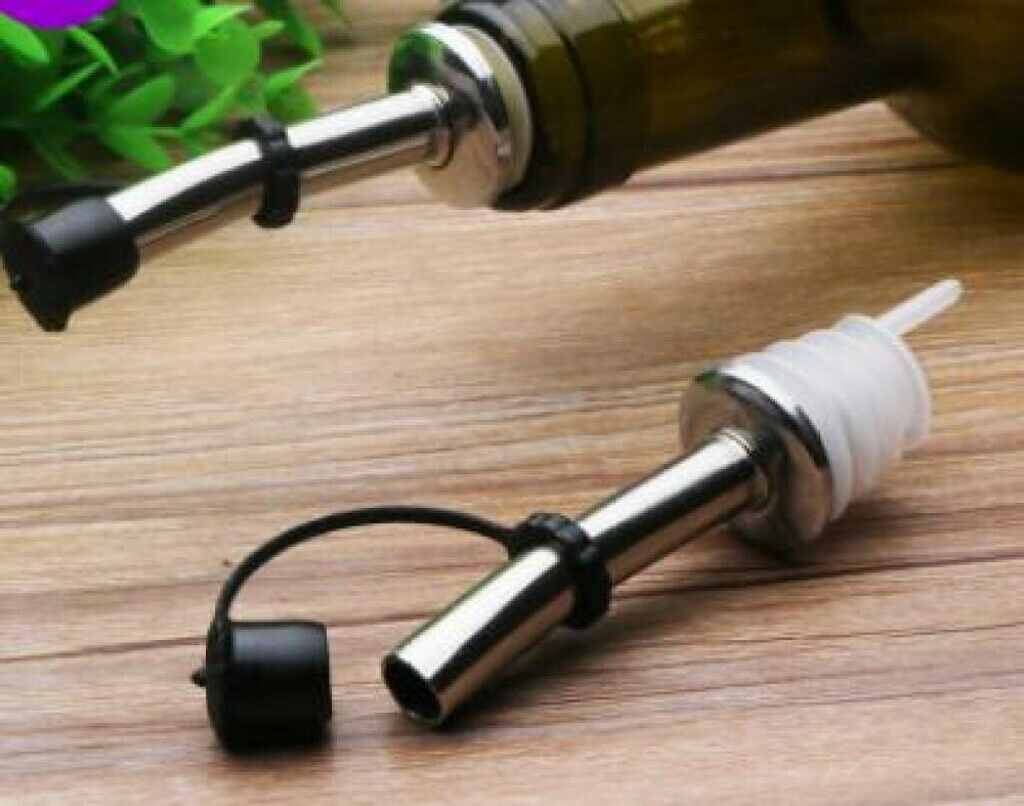 12Pcs Stainless Steel Liquor Spirit Pourer Flow Wine Bottle Pour Spout Stoppers