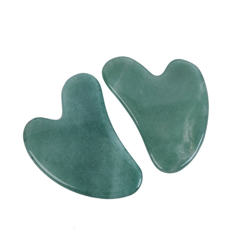 Green Aventurine Stone Scraper Massage Skincare Tool Body Care SPA Gua Sh.l8