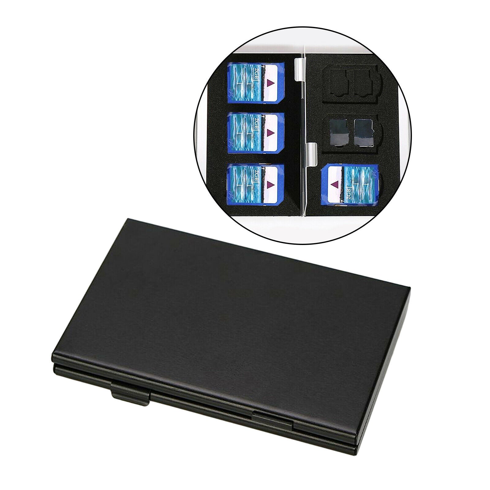Portable Aluminum Alloy Storage Box Protector Hold for CF (Compact Flash) TF 12