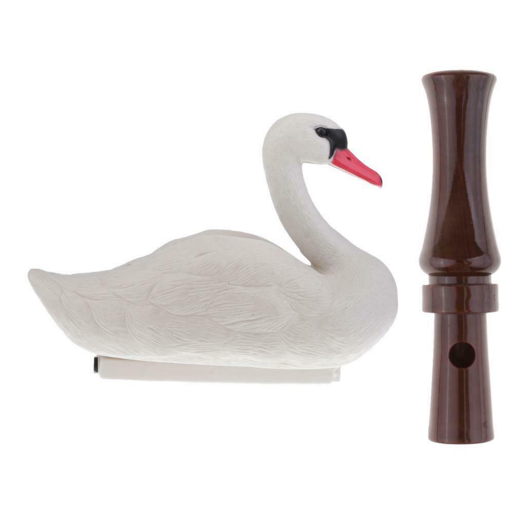 2Pcs Swan Hunting Decoy Goose Decoying with Duck Call Whistle Duck Caller